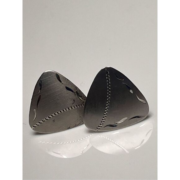 Vintage P.R.K. 925 Sterling Silver Vintage Engraved Cufflinks Men’s Jewelry - Picture 7 of 7